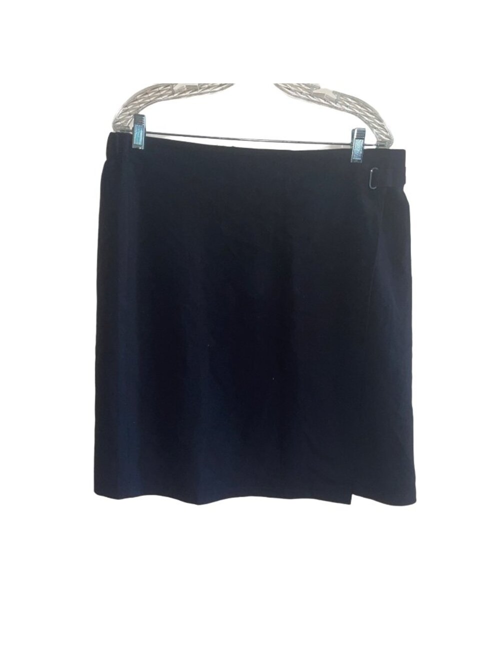 NWOT Simply Be Capsule Wardrobe Pencil Skirt Black Wrap Style Size 12